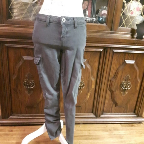 Guess Pants - Guess gray cargo power skinny pants
